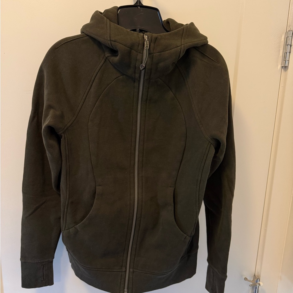 Lululemon size 6 dark Olive Green Hoodie